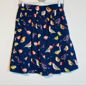 Anthropologie Grace Karin Bird Print Skirt